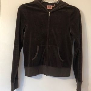 Juicy couture chocolate velour hooded